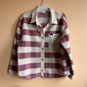 Price drop: Columbia Women's West Bend Check Shacket in Purple Multi